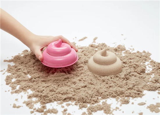 Sand mold - poop - brown/pink 