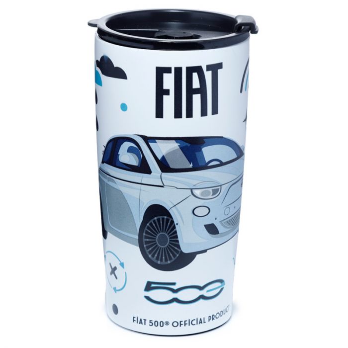 Fiat 500 Thermosfles met thermometer500ml