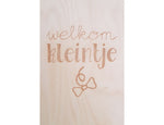 Wooden postcard - Welcome little one