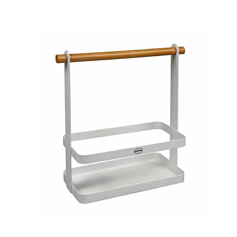 Storage rack Metal/wood - White