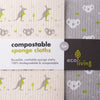 Compostable Sponge Cloths Wildlife Rescue, 2 pieces