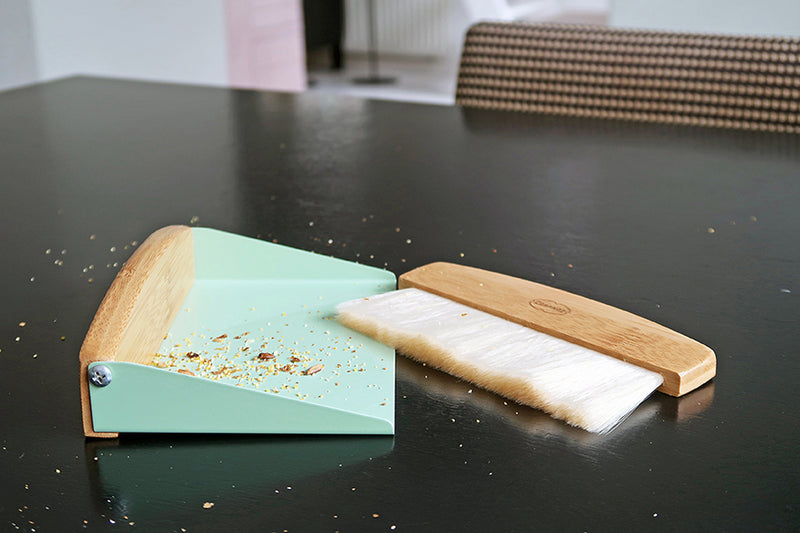 Table Dustpan and Tin Vintage Green