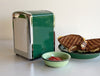 Napkin holder 14 cm Steel / Chrome - Green 