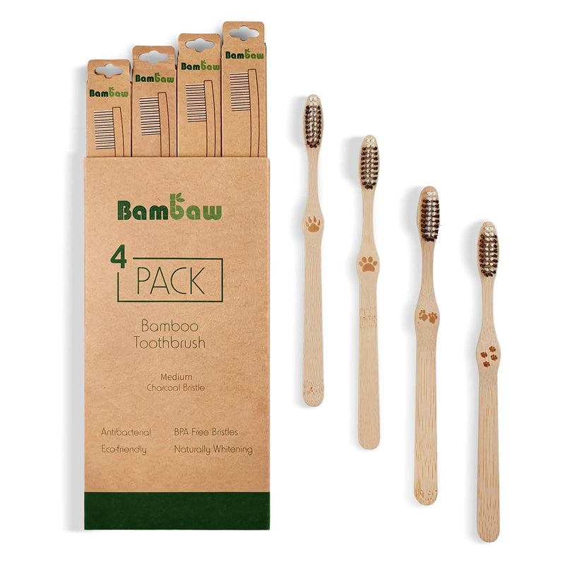 Bamboo Toothbrushes - Set of 4