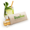 12 Bamboo Straws with bag