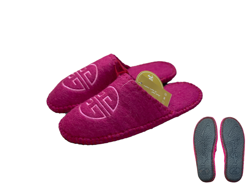 Women's Felt Slipper - With rubber sole