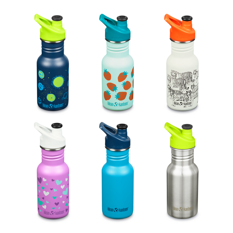 12 oz / 355 ml Kid Kanteen - Sport Cap - Print Jelly Fish