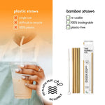 Bamboo straws - 4pcs. with brush