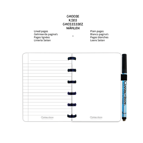 Correctbook Premium A4 Ink Black - Blank / Lined