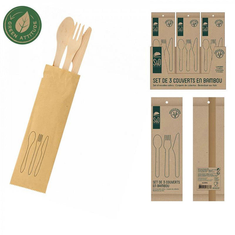 Wooden cutlery set