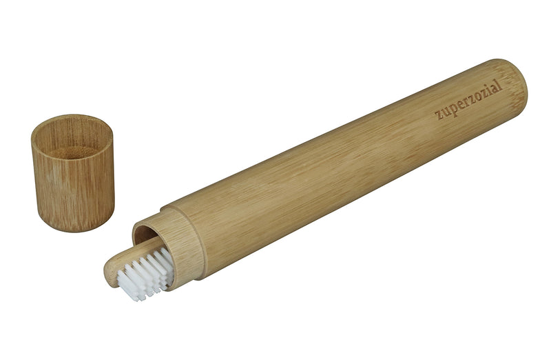 Bamboo Toothbrush Case 