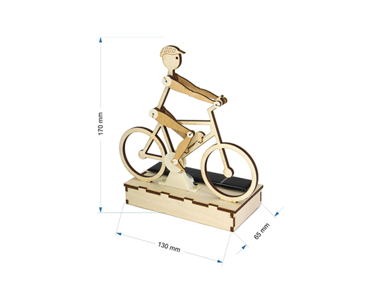Building kit - Cyclist with solar panel 