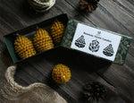 Beeswax candle Forest - Pine cone - 3 pieces 