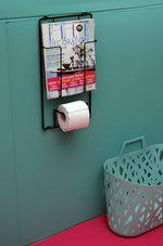 Magazine holder + toilet roll holder