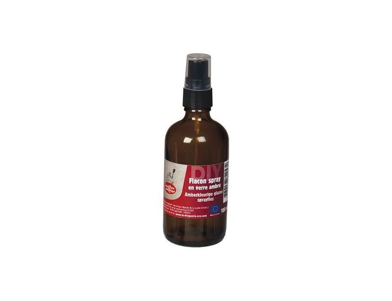 Glass spray bottle 100ml amber 