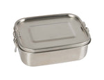 Lunch box stainless steel - with divider and silicone ring 