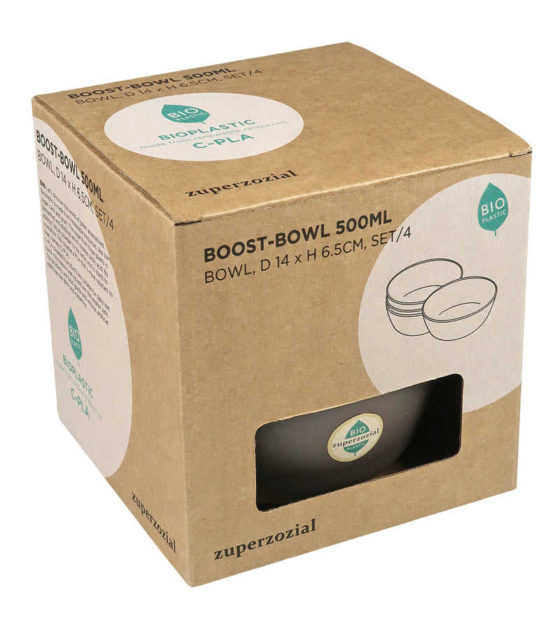 BOOST-BOWL 500ML C-PLA RGR set/4