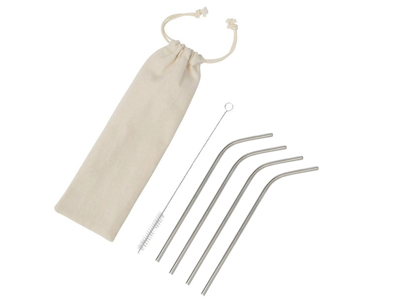 Stainless steel straws - 4x