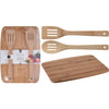 Bamboo cutting board - with spatulas