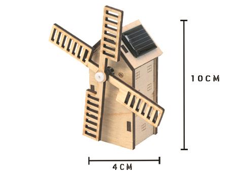 Building kit – Dutch windmill with solar panel - mini 