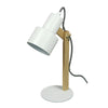 Desk lamp, metal pine wood - White