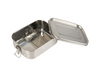 Lunch box stainless steel - with divider and silicone ring 