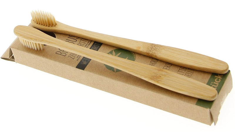 Bamboo toothbrush set of 2 