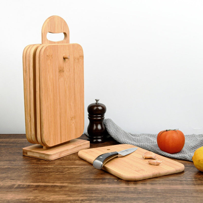 Cutting board or breakfast board wood set of 6 pieces