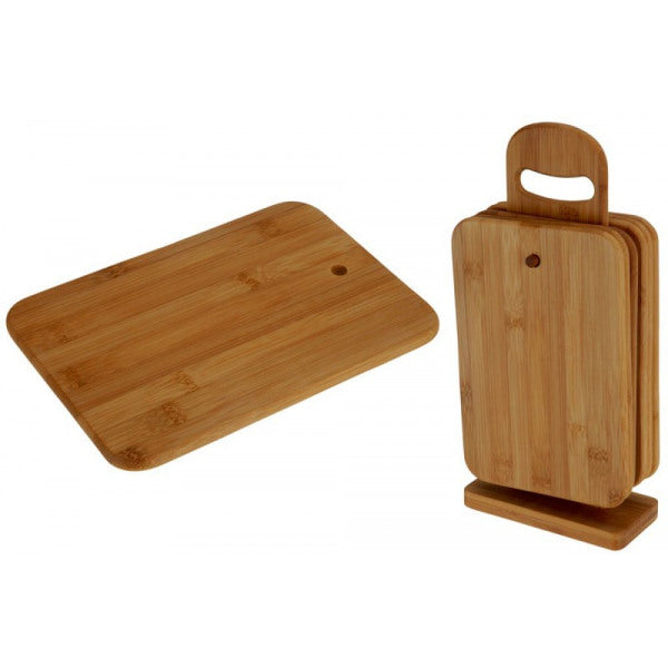 Cutting board or breakfast board wood set of 6 pieces