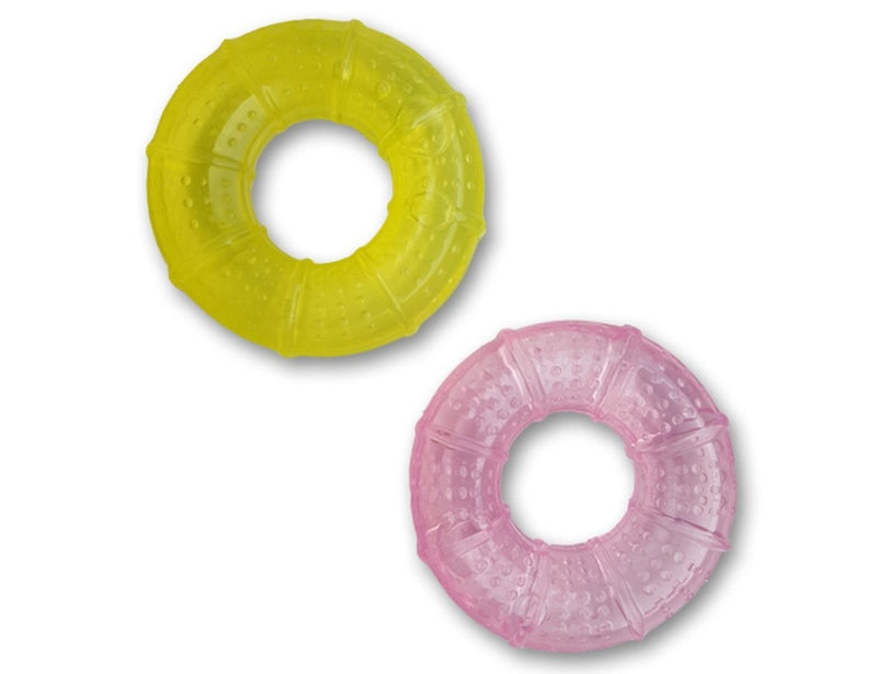 Teether 2 pieces - pink and yellow - Pink &amp; Yellow