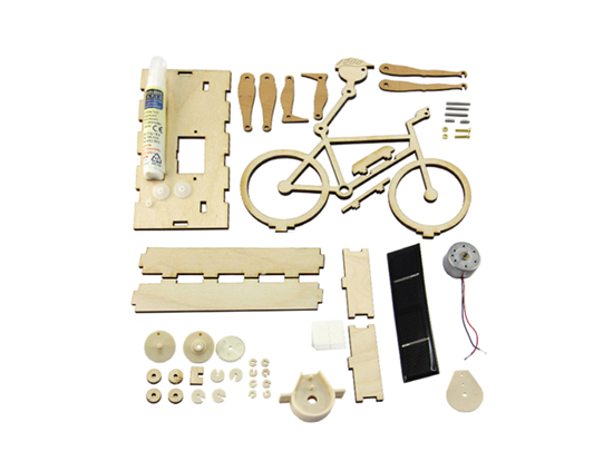 Building kit - Cyclist with solar panel 
