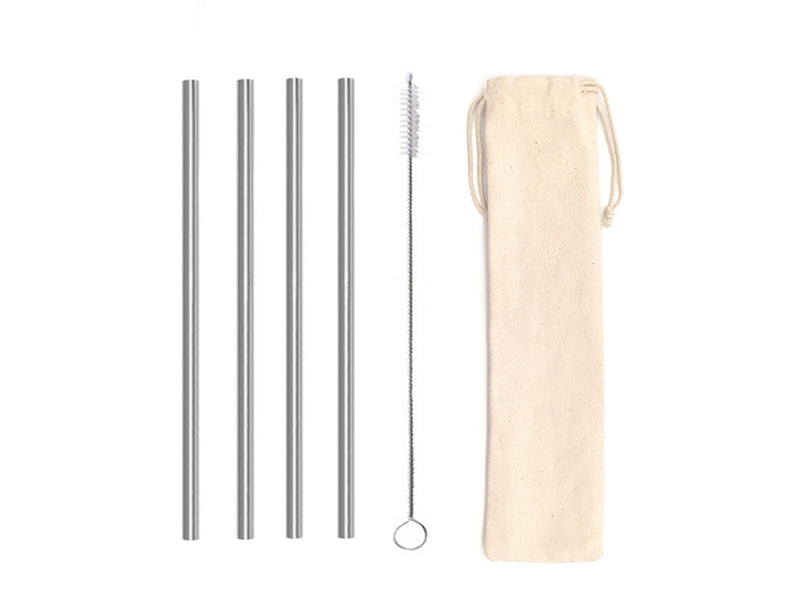 Stainless steel straws - 4x