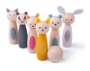 Wooden Skittles Game Animal Figures