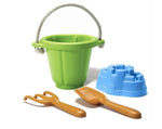 Set with bucket, rake and shovel