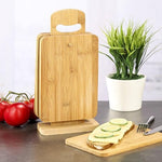 Cutting board or breakfast board wood set of 6 pieces