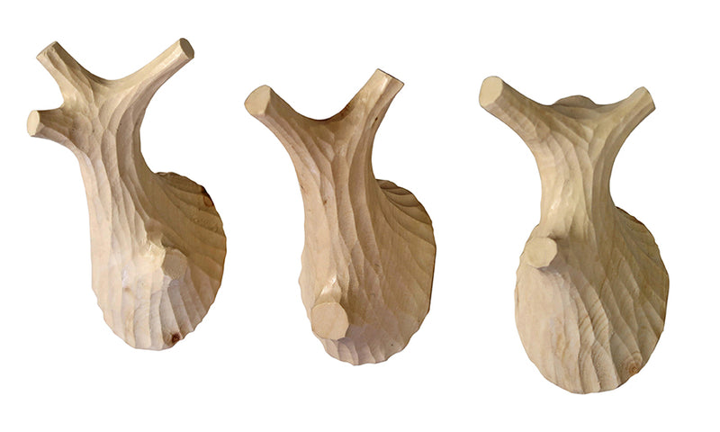 Tree Branch Hooks - Wood Natural 3 Pieces