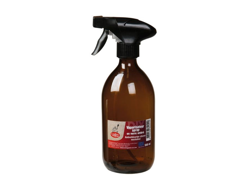 Glass spray bottle 500 ml amber 