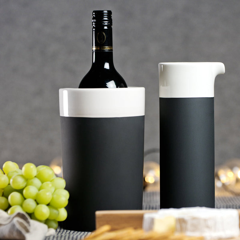 Wine Cooler - Black / White line