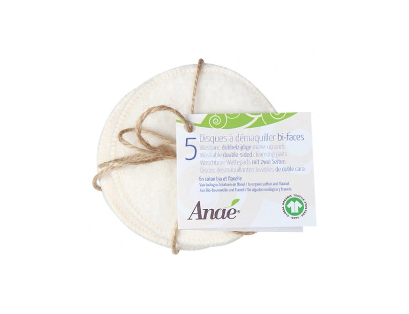 Washable make-up discs Organic Cotton - 5 pieces