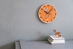 Wall clock children's room - Baby deer 