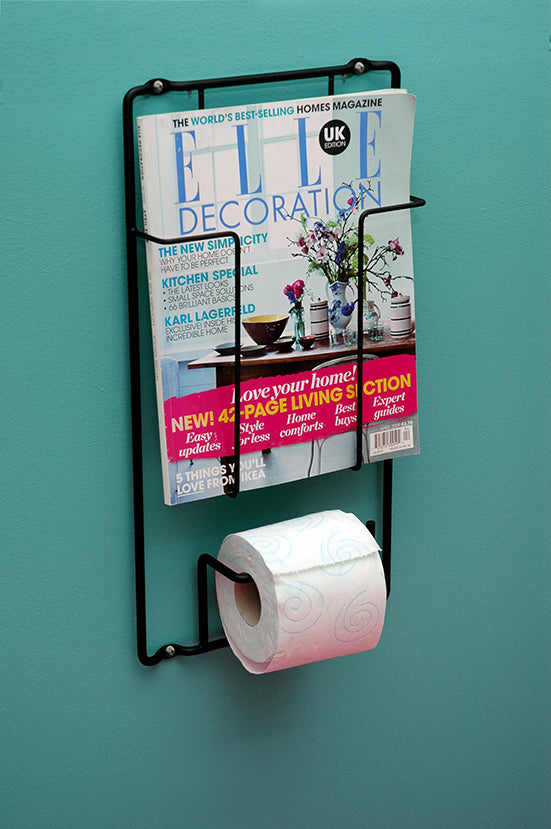 Magazine holder + toilet roll holder