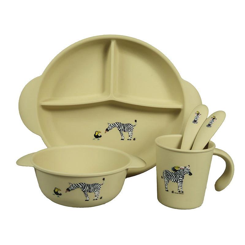 Eco-kids tableware set zebra