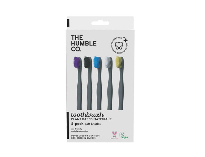 Plant based toothbrushes - soft - 5 pieces