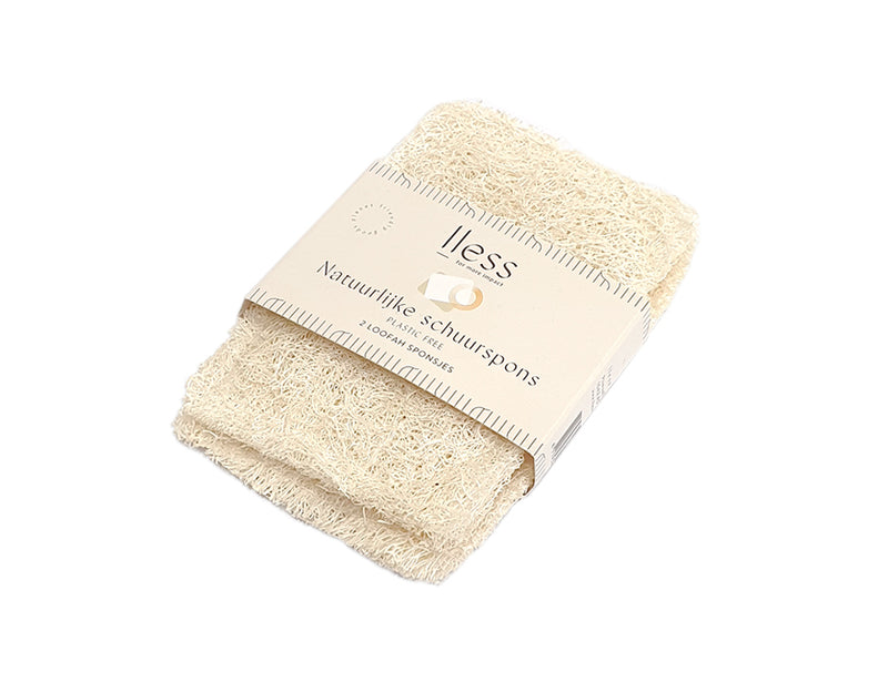 Natural Scouring Sponge - Loofah - 2 Pieces 