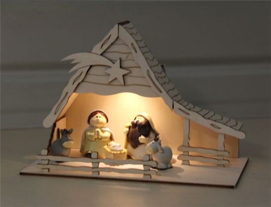 Building kit - Nativity scene with solar panel 